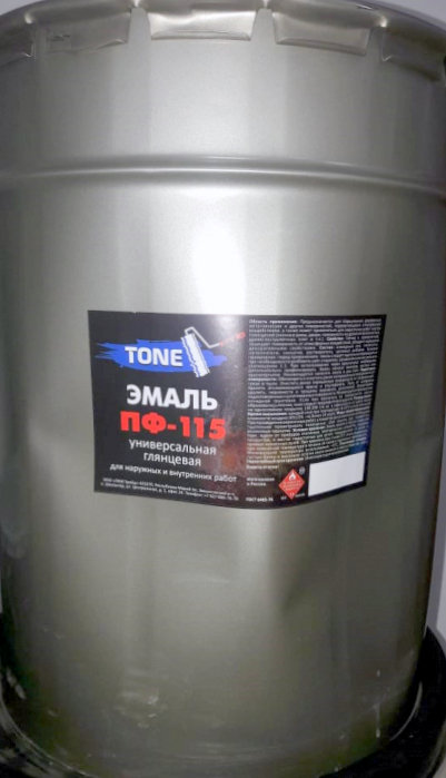 Эмаль TONE ПФ-115 белая глянцевая 20кг