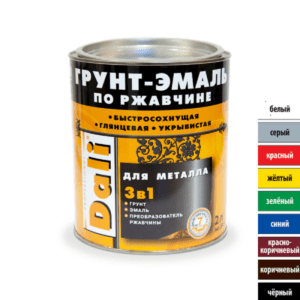 Грунт-эмаль DALI по ржавчине гладкая черная 2 кг RAL9005