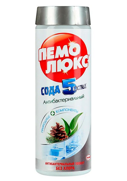 Чистящий порошок ПЕМОЛЮКС СОДА 5 Антибактериальный Эффект 480 гр