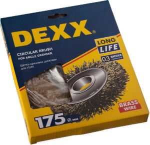 Щетка-крацовка дисковая для УШМ DEXX 175х22,2 мм стальная проволока 0,3 мм