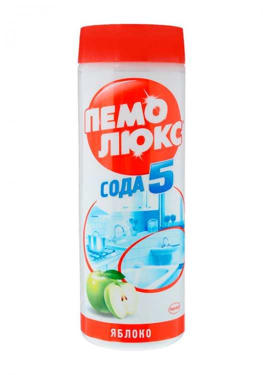 Чистящий порошок ПЕМОЛЮКС СОДА 5 ЯБЛОКО 480 гр