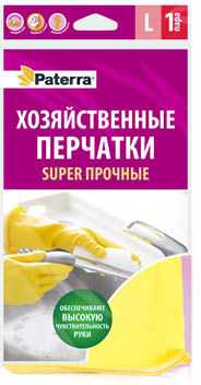 Перчатки  резиновые PATERRA р-р L