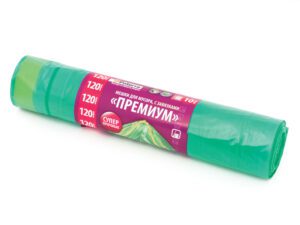 Мешки для мусора ПВД с завязками 10 шт 120 л