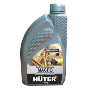 Масло моторное SEMI-SYNTETIC для 2-х тактных двигателей 1 л для техники HUTER 73/8/3/2