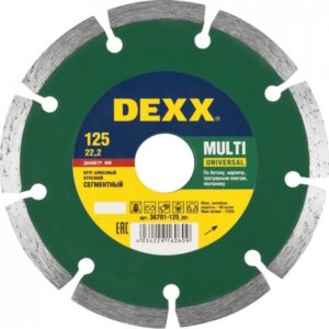 Круг отрезной алмазный DEXX универсальный 125 х 7 х 22,2 мм
